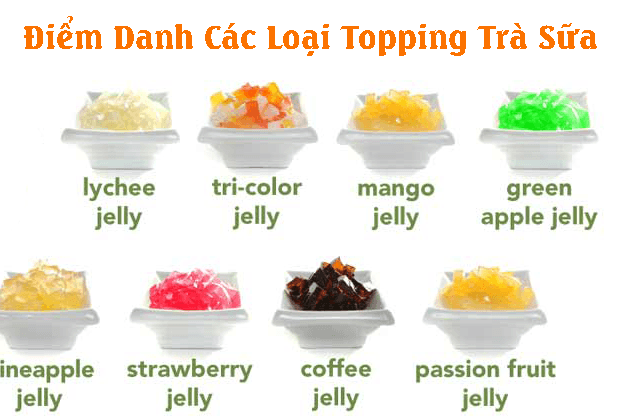 Topping trà sữa phong phú đa dạng